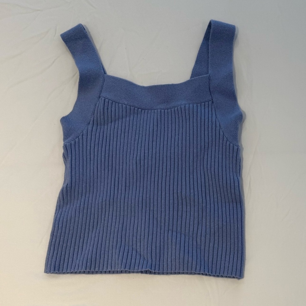 Blue crop top